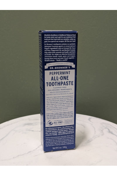 DR BRONNER'S TOOTHPASTE PEPPERMINT 140G