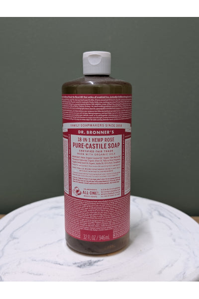 DR BRONNER'S CASTILLE SOAP ROSE 946ML