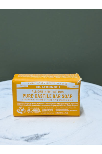 DR BRONNER'S CITRUS CASTILE SOAP 140G