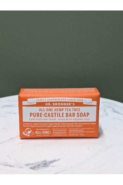 DR BRONNER'S TEA TREE CASTILE SOAP 140G