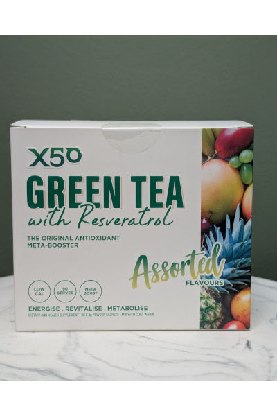 X50 GREEN TEA 6 ASSORT FLVRS 90 SERVES
