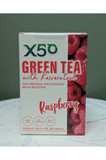 X50 GREEN TEA RASPBERRY 30 SERVES