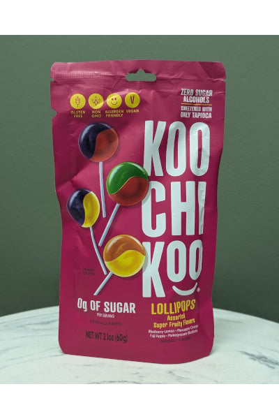 KOOCHIKOO ORG NO SUGAR LOLLIPOPS 62G