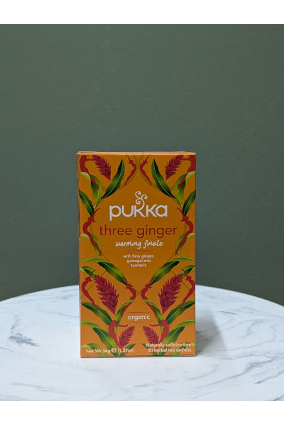 PUKKA THREE GINGER TEA BAGS 20