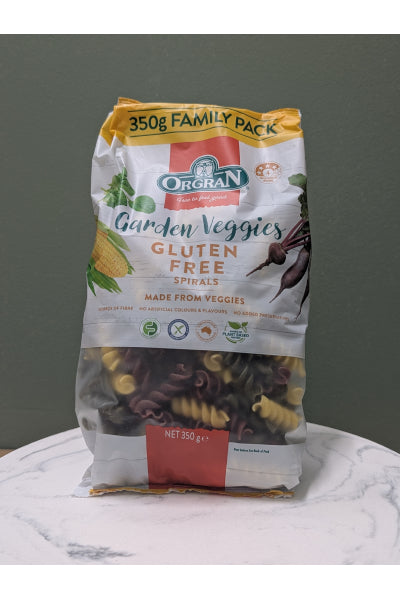 ORGRAN G/F VEG SPIRAL PASTA 350G