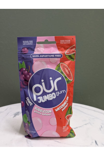 PUR GUM JUMBO GRAPE 20PCE