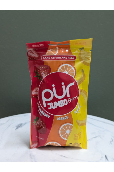PUR GUM JUMBO STRAWBERRY 20PCE