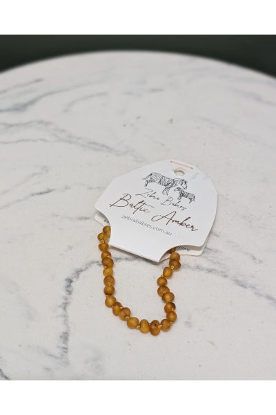 ZB AMBER BABY BRACELET HONEY RAW 14CM