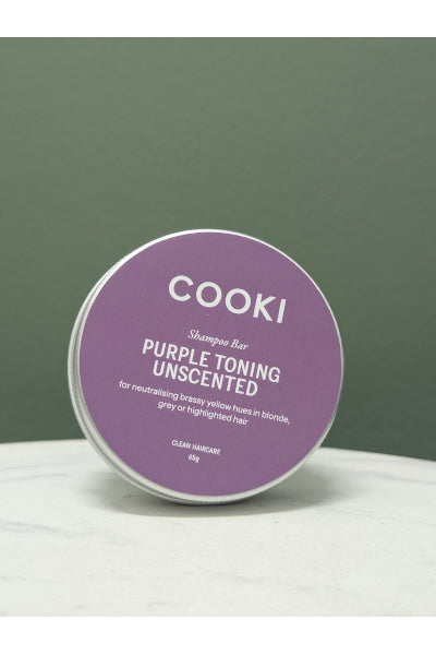 COOKI PURPLE TONING SHAMPOO BAR W TIN 65