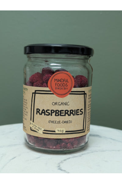 MINDFUL FOODS RASPBERRIES FD ORG 40GM