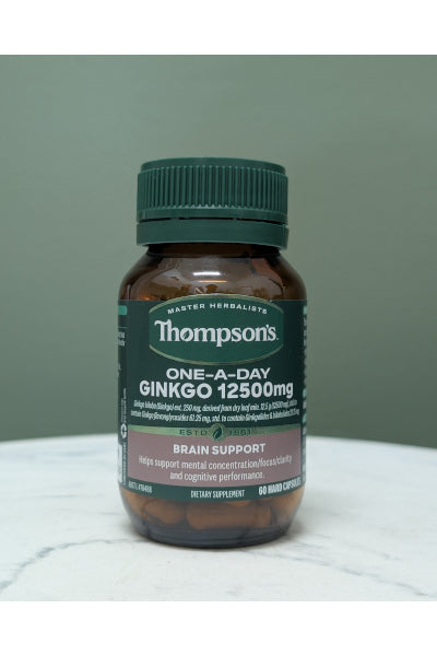 THOMPSONS ONE A DAY GINKGO 12500MG