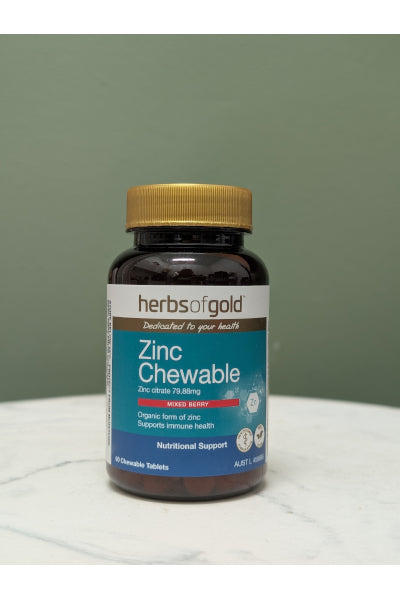 H/G ZINC CHEWABLE 60CT