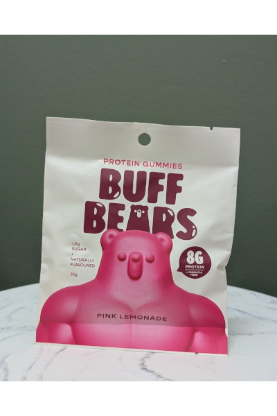 BUFF BEARS PROTEIN GUMMIES PINK LEM 8G