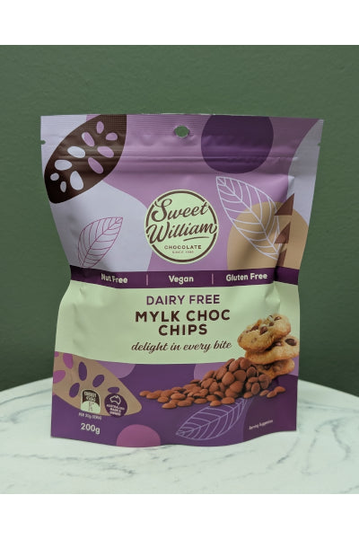 SWEET WILLIAM MYLK CHOC CHIPS 200G