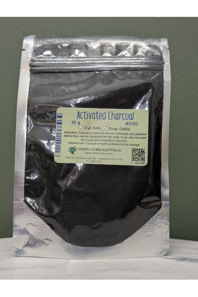 GREEN LIVING  ACTIVATED CHARCOAL 20GR