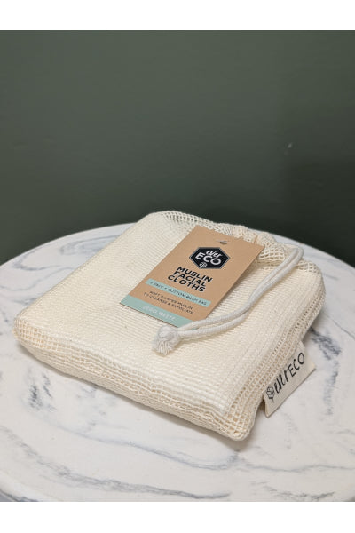 EVER ECO MUSLIN FACIAL CLOTH 2PK