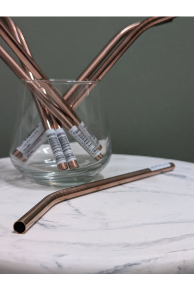 EVER ECO ROSE GOLD STRAW BENT SINGLE