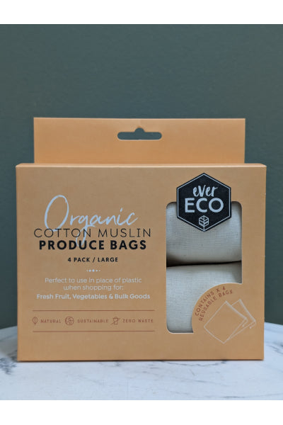 EVER ECO ORGANIC PRODUCE BAGS 4PK