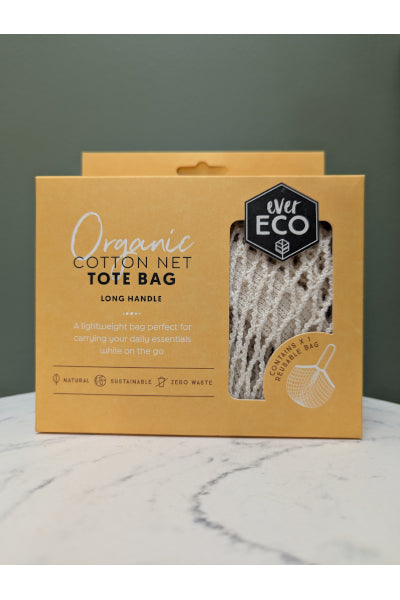 EVER ECO TOTE BAG COTTON NET LONG HANDL