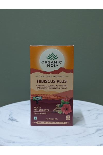 ORGANIC INDIA HIBISCUS PLUS TEA 50GR