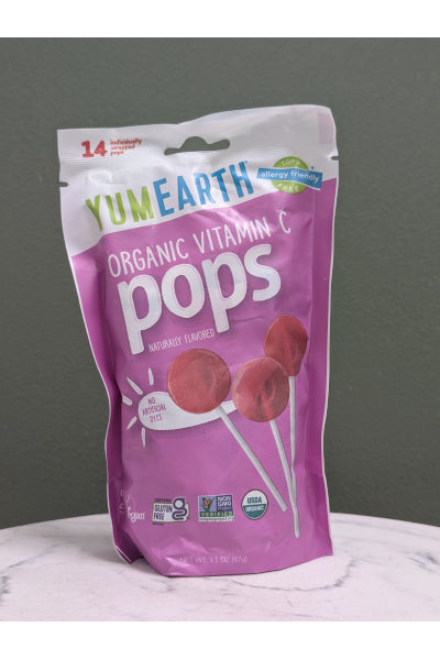 YUMMY EARTH ORG LOLLIPOP VITAMIN C 14PK