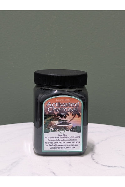 PURE EDEN ACTIVATED CHARCOAL POWDER 70GM