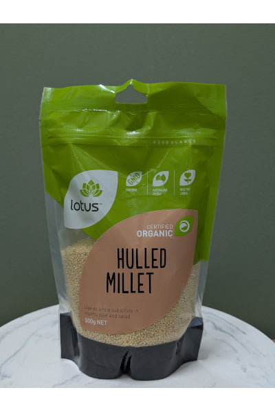 LOT ORG MILLET HULLED 500G