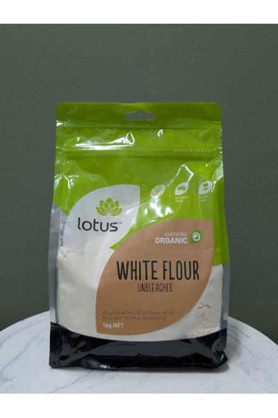 LOT ORG WHEAT WHITE UNBLEACHED FLOUR 1KG