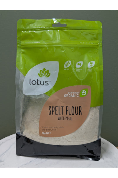 LOT ORG SPELT FLOUR WHOLEMEAL 1KG