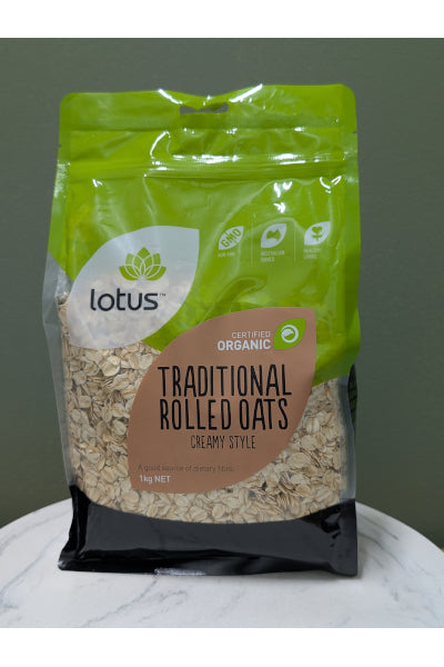 LOT ORG TRADITIONAL ROLLED OATS 1KG