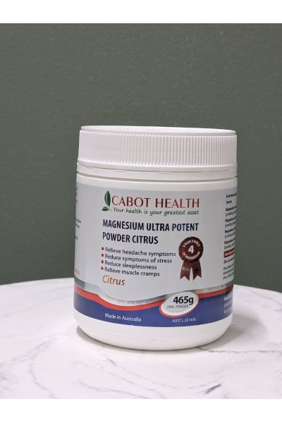 CABOT HEALTH MAGNESIUM ULTRA CITRUS 465G