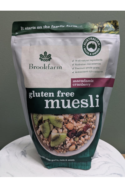 BFARM GF MUESLI CRAN MACADAMIA 950GM