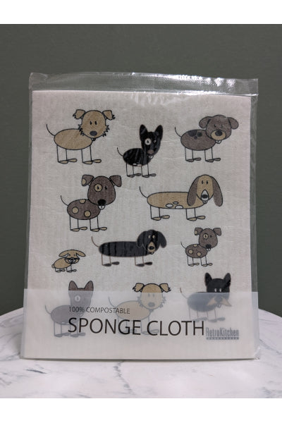 RETRO KITCHEN BIOD DISHCLOTH DOGS
