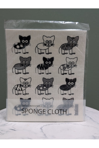 RETRO KITCHEN BIOD DISHCLOTH CAT