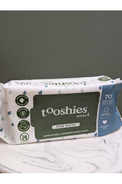 TOOSHIES PURE WATER BABY WIPES 70PK