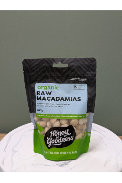 HTG ORG RAW MACADAMIAS 200G