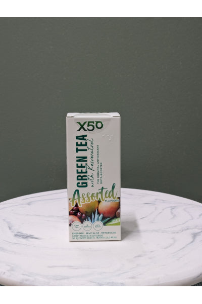X50 GREEN TEA 6 ASSORT FLVR 18 SERVES