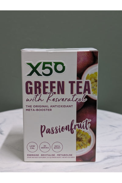 X50 GREEN TEA PASSIONFRUIT 30 SERVES