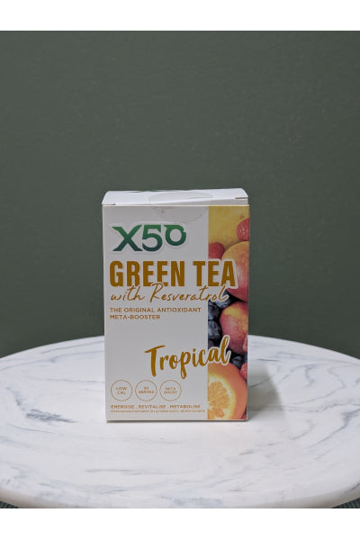 X50 GREEN TEA TROPICAL 30 SERVES