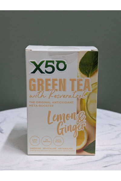 X50 GREEN TEA LEMON & GINGER 30 SERVE