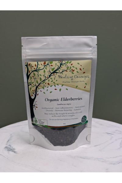 HEALING CONCEPTS ORG ELDERBERRIES 50GM