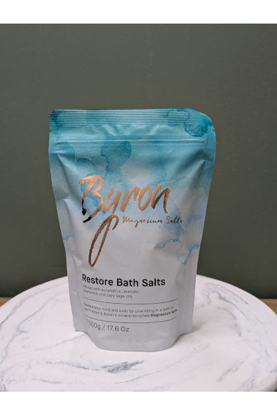 BYRON BAY BATH SALTS RESTORE 500GM