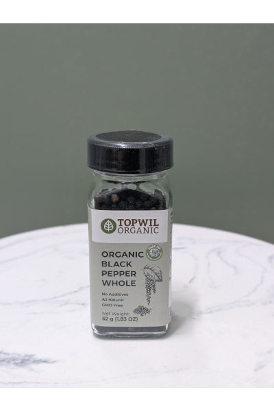 TOPWIL ORG BLACK PEPPER WHOLE 52GM