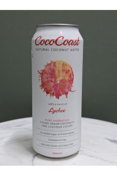 COCO COAST COCONUT WATER LYCHEE 500ML