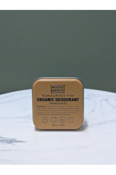NOOSA BASICS DEODORANT TIN S/WOOD