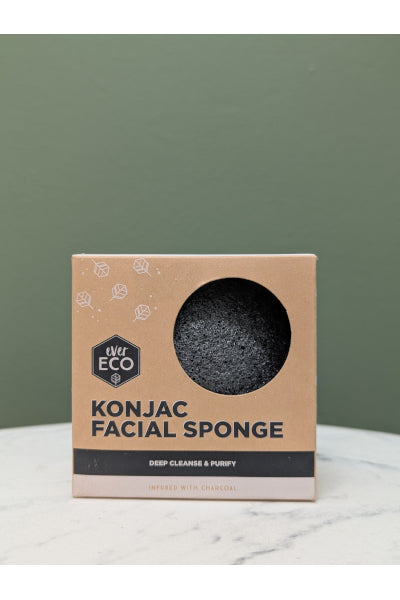 EVER ECO KONJAC FACIAL SPONGE CHARCOAL