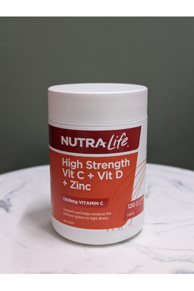 N/L HIGH STRENGTH VIT C, VIT D& ZINC 120