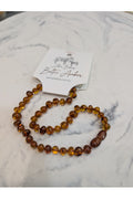ZB AMBER BABY NECKLACE CHERRY 32CM