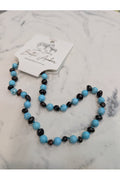ZB AMBER BABY NECKLACE CHERRY + TURQ 32