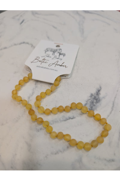 ZB AMBER BABY NECKLACE HONEY RAW 32CM